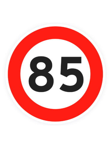 Sticker Speed limit 85 km/h